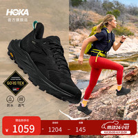 HOKA 男女款春夏季低帮防水登山鞋ANACAPA 2 LOW GTX户外舒适 黑色/黑色-女 38.5