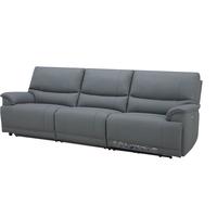 乐至宝 皮沙发零靠墙功能沙发客厅皮艺沙发电动大户型高端魅影668 泰晤士蓝-三人双电动-14天