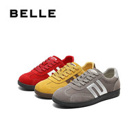 百丽 【隐形增高】复古薄底学院风德训鞋女板鞋E2K1DCM5 三色可选