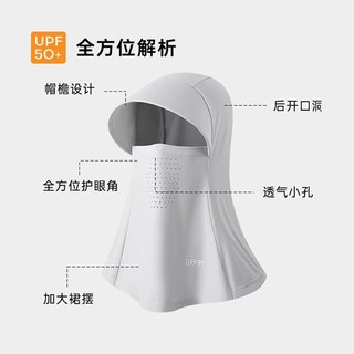 防晒面罩护脖颈一体遮阳帽夏季骑行电动车透气冰丝防紫外线套头帽