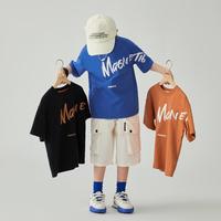 多多家 男童T恤儿童夏季薄款舒适凉感印花短袖中大童运动休闲纯棉上衣潮