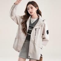 真维斯 女款连帽夹克 宽松简约显瘦