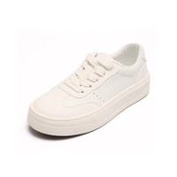 百思图 【厚底小白鞋】圆头显脚小百搭运动休闲女鞋VCR33AM4