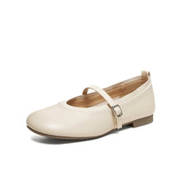 百思图 【平底玛丽珍鞋】文艺风舒适女单鞋W1072AQ6