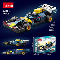  LELE BROTHER/乐乐兄弟 回力赛车 儿童拼装积木汽车模型