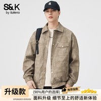 班尼路 SK美式复古翻领麂皮夹克男 SK26107M778