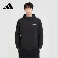 移动端、京东百亿补贴：adidas 防风 连帽夹克 （两色尺码可选)