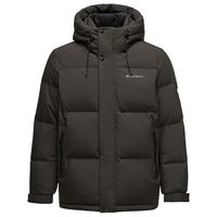 TANBOER/坦博尔羽绒服男短款连帽加厚保暖外套 聚酯纤维100% 纯色 鸭绒 拉链 黑色,深棕褐,青砂石,晴雾色 185/104A,170/92A,165/88A,180/100A,175/96A,190/108A 120-179g 连帽 日常 休闲风