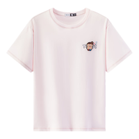  Semir/森马 纯棉毛绒立体刺绣 女士短袖T恤 梦幻粉60344 XL