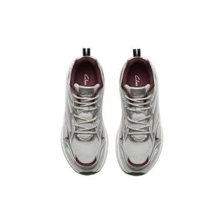 Clarks 复古休闲 女士运动鞋 灰色拼银色 261859584 37
