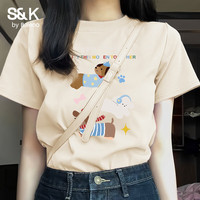 班尼路 100%纯棉 女士短袖T恤