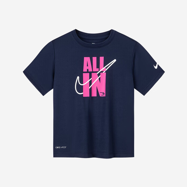 今日必买：NIKE 3BRAND DRI-FIT速干科技 儿童运动短袖T恤