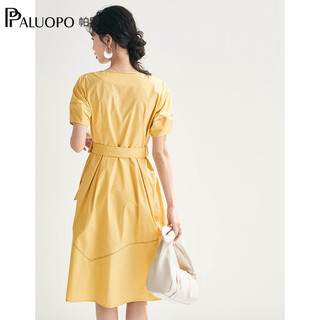  PALUOPO/帕罗 纯棉 女士连衣裙 黄色 XL (170/92A)