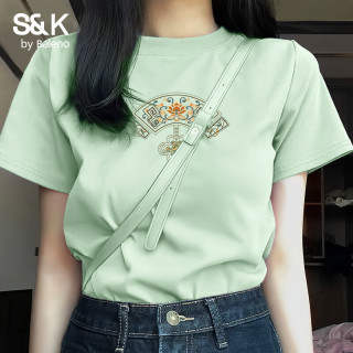 班尼路 新疆纯棉 短袖T恤 古风百搭