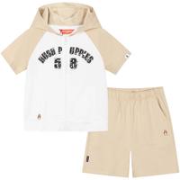 Hush Puppies/暇步士 时尚 儿童套装+连帽外套+五分裤