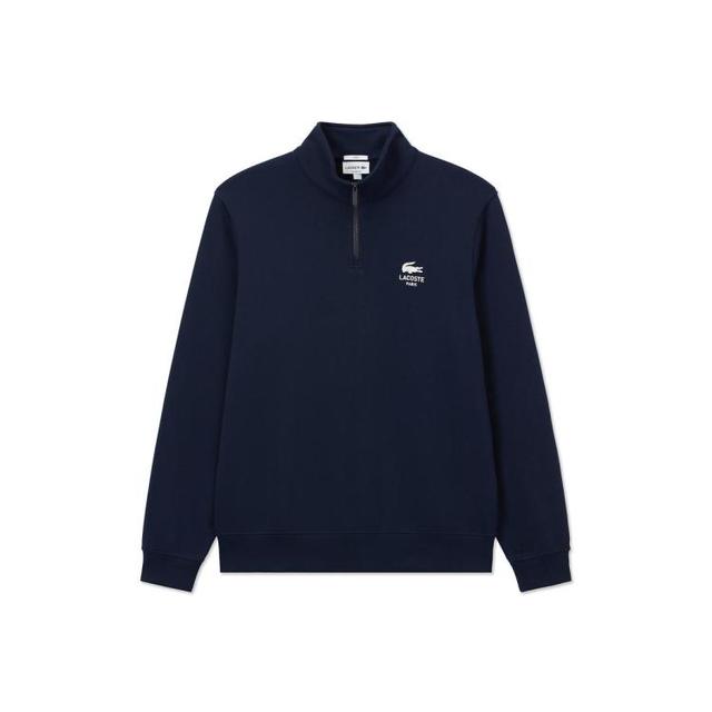 LACOSTE 男女同款时尚长袖半拉链立领卫衣