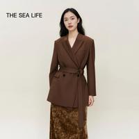 THE SEA LIFE 欧海一生绵羊毛商务通勤女士西装外套春秋高级感上衣