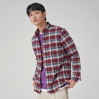 BEANPOLE 男士商务牛津纺中格纹长袖衬衫