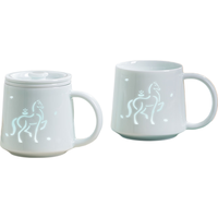  南山先生 高颜值 陶瓷马克杯 带盖