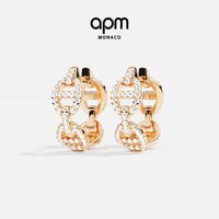 APM Monaco Maille Marine圈形耳环 玫瑰金色 PE15707OX