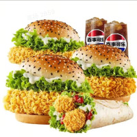 华莱士 招财进堡6件套(3个堡+1个鸡肉卷+2杯中可乐)