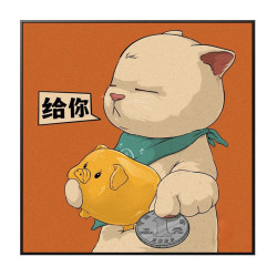 情侣卡通头像壁画
