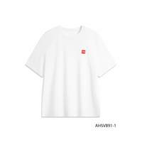 李宁 冰丝短袖男士春夏官方半袖简约情侣装体恤纯棉白色运动T恤女