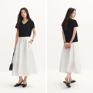  Semir/森马 凉感 女士T恤 黑色90001 XL