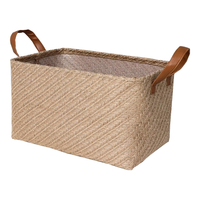  圆本 棉麻布艺 收纳筐 混纺麻 大号