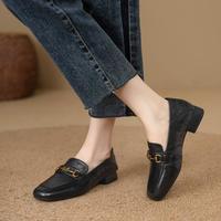 意尔康 25年春秋百搭乐福鞋舒适女单鞋英伦小皮鞋