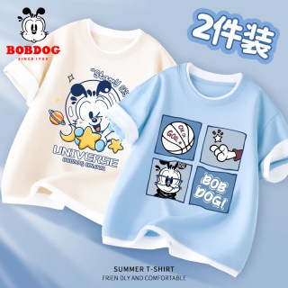  BoBDoG/巴布豆 透气 儿童短袖T恤
