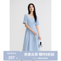 独束 大码女装气质简约立体花连衣裙女夏装新款