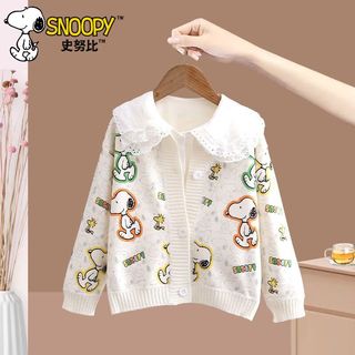 SNOOPY/史努比 一体加绒 儿童针织开衫
