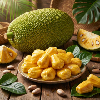 核也可以煮熟吃、今日必买：京鲜生 海南菠萝蜜 净重25-30斤