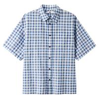  Semir/森马 宽松格纹 男士短袖衬衫