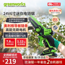 格力博 24V 6寸 家用电链锯 手持小型电锯 2Ah