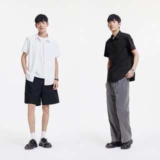  Semir/森马 易打理 男士短袖衬衫