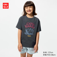 优衣库 童装男童女童UT MAGIC FOR ALL印花短袖T恤479953 08 深灰色 110