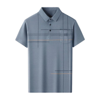 SHANSHAN/杉杉 真口袋翻领印花 男士POLO衫 2XL /185 蓝色