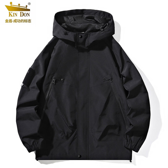 PLUS会员：金盾 冲锋衣春秋季男女户外防风防水登山服外套情侣夹克外套