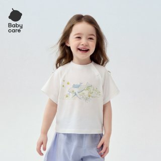 babycare 有机棉 儿童T恤 云朵白