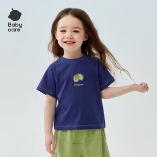 babycare 有机棉 儿童T恤 星云蓝