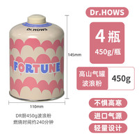 移动端、京东百亿补贴：Dr.HOWS 韩国户外扁便携式户外高原高山野外野炊气罐 高山气450*4
