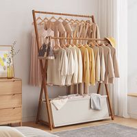 LISM 落地衣帽架挂衣架折叠收纳晾衣架
