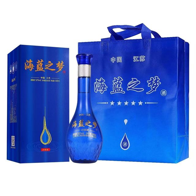PLUS会员：新洺 海蓝之梦 52度浓香型白酒 500mL*6瓶  整箱