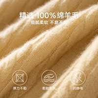  BAOYE/保烨 100%羊毛 女士羊毛衫 驼色 XL 体重（120-140斤）