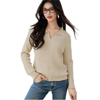  BAOYE/保烨 100%羊毛 女士羊毛衫 驼色 L 体重（100-120斤）