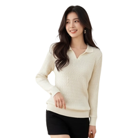  BAOYE/保烨 100%羊毛 女士羊毛衫 驼色 M 体重（80-100斤）