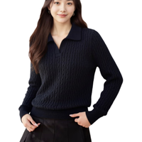  BAOYE/保烨 100%羊毛 女士羊毛衫 黑色 L 体重（100-120斤）