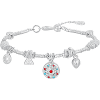  CHJ JEWELLERY/潮宏基 八宝罗盘设计 女士银手链